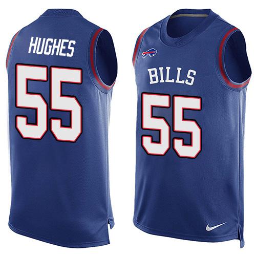  Bills #55 Jerry Hughes Royal Blue Team Color Men's Stitched NFL Limited Tank Top Jersey